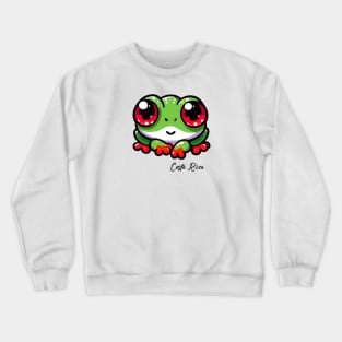 Cute & Cuddly: Red-Eyed Tree Frog Costa Rica 🐸 Crewneck Sweatshirt